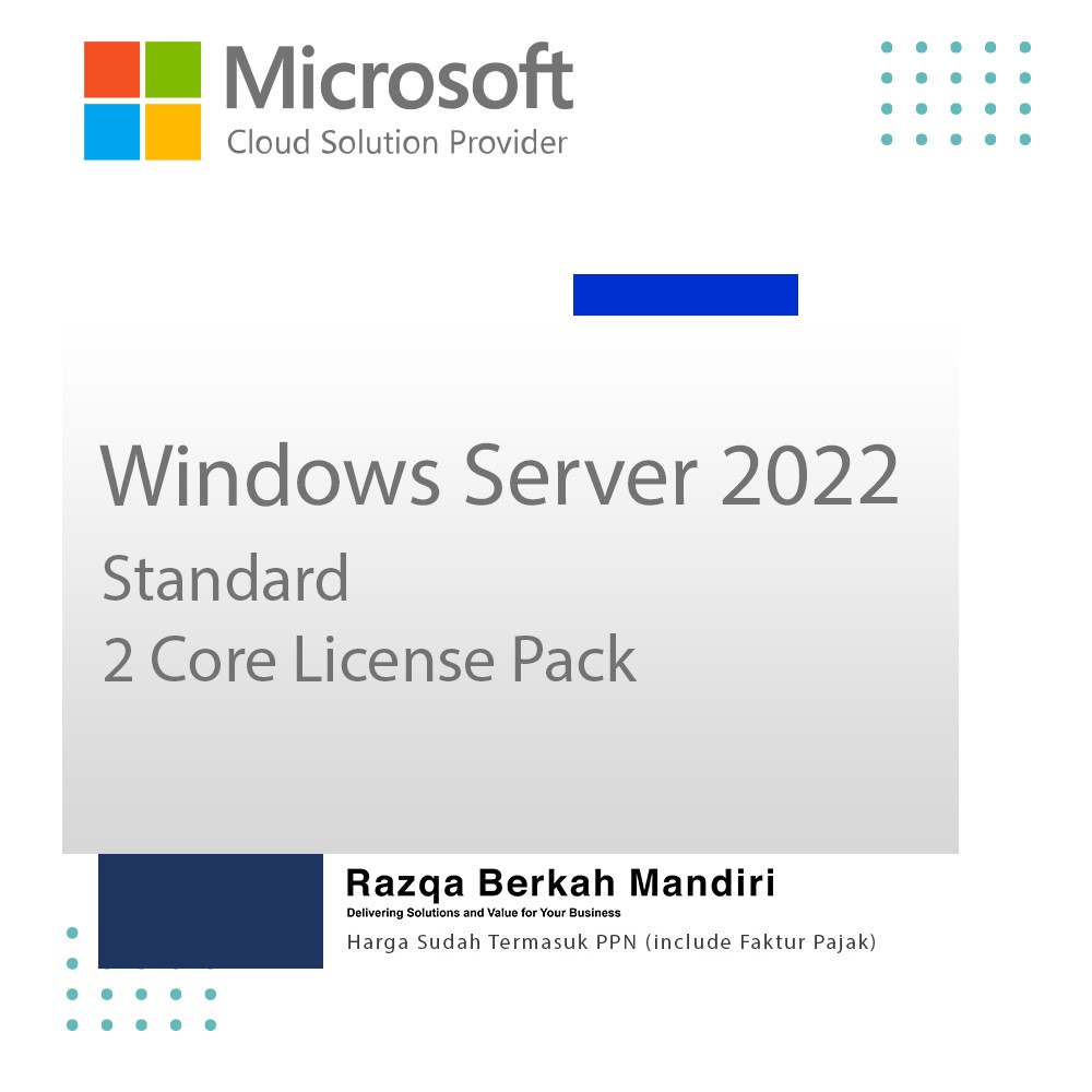 Windows Server 2022 Standard - 2 Core License Pack 3 Year - Annual