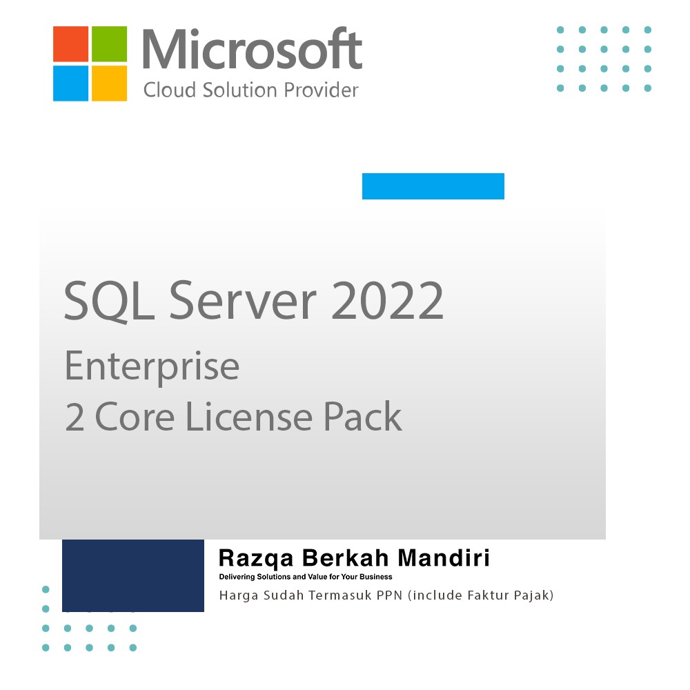 SQL Server 2022 Enterprise Core - 2 Core License Pack