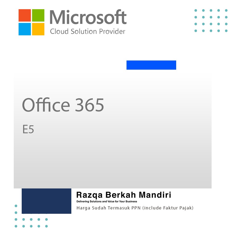 Office 365 E5 without Audio Conferencing - P1Y - Annual