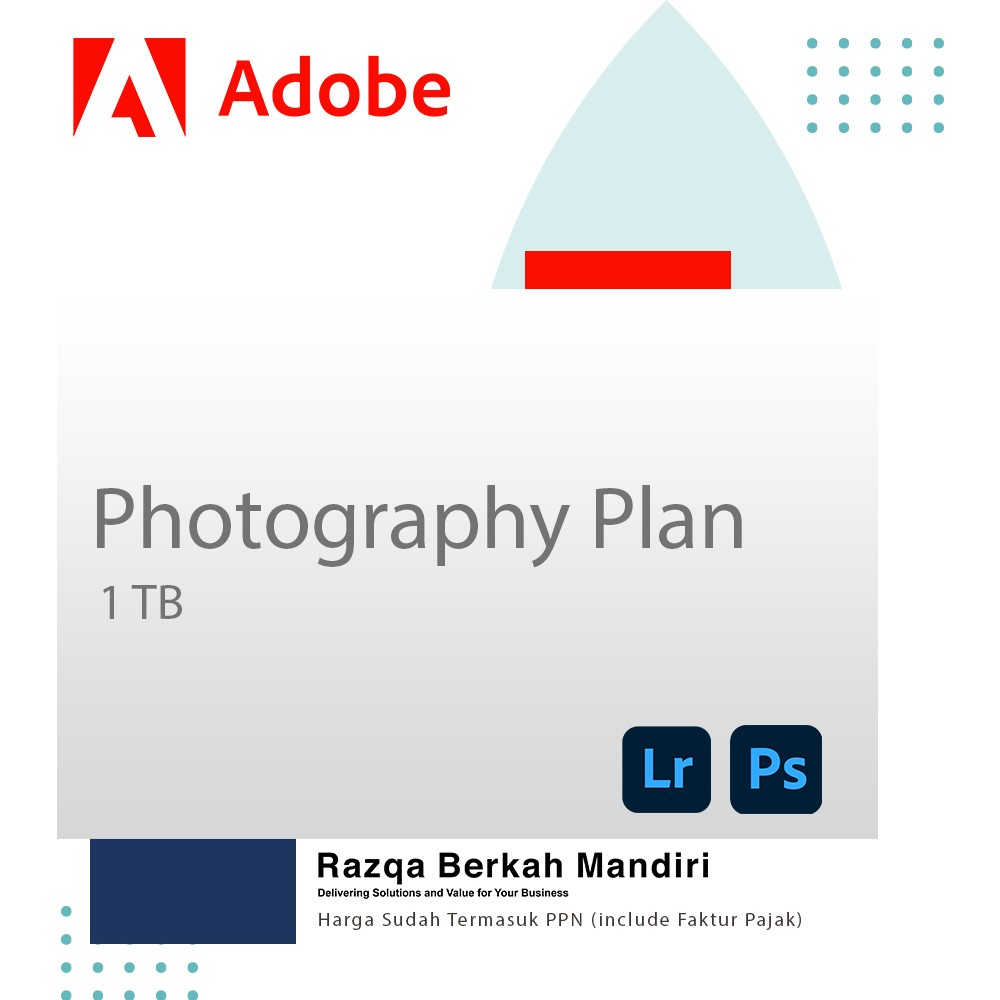 Photography Plan 1 TB ( Lightroom + Photoshop) 1 year individual