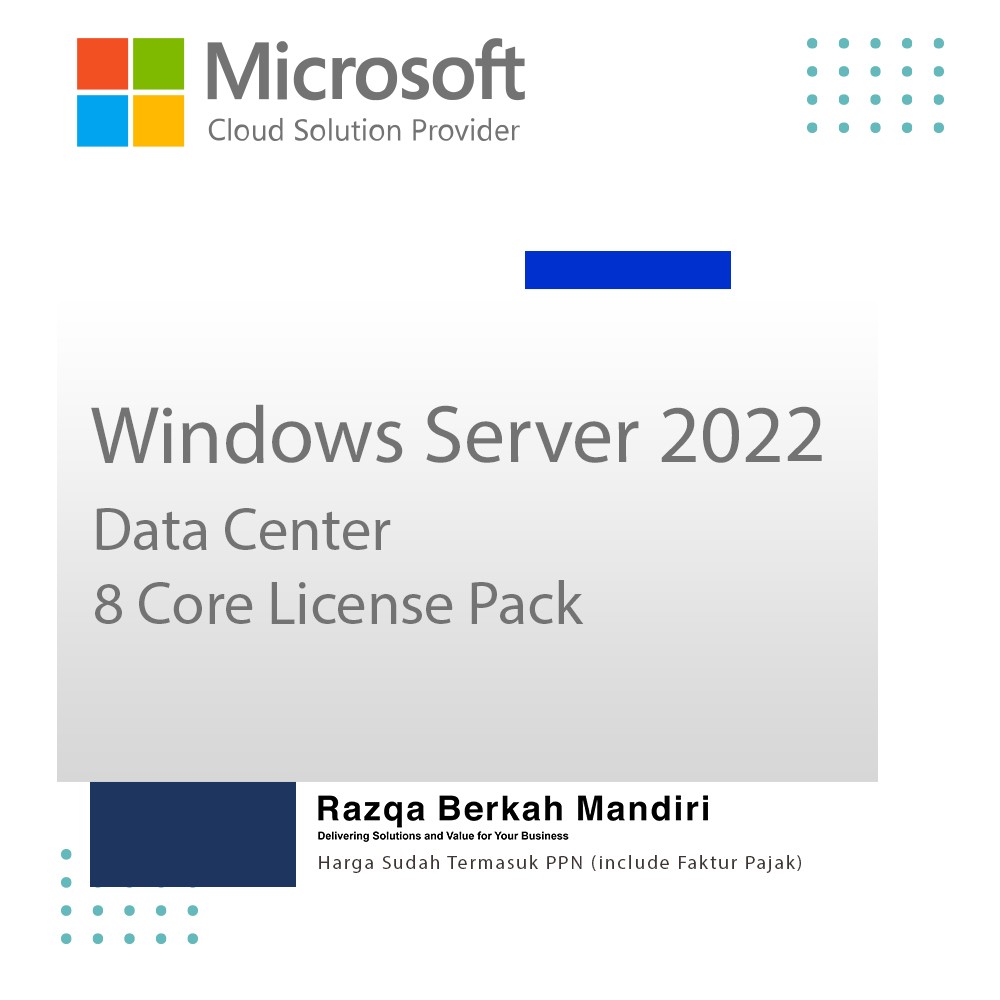 Windows Server 2022 Datacenter - 8 Core License Pack 3 Year - Triennial